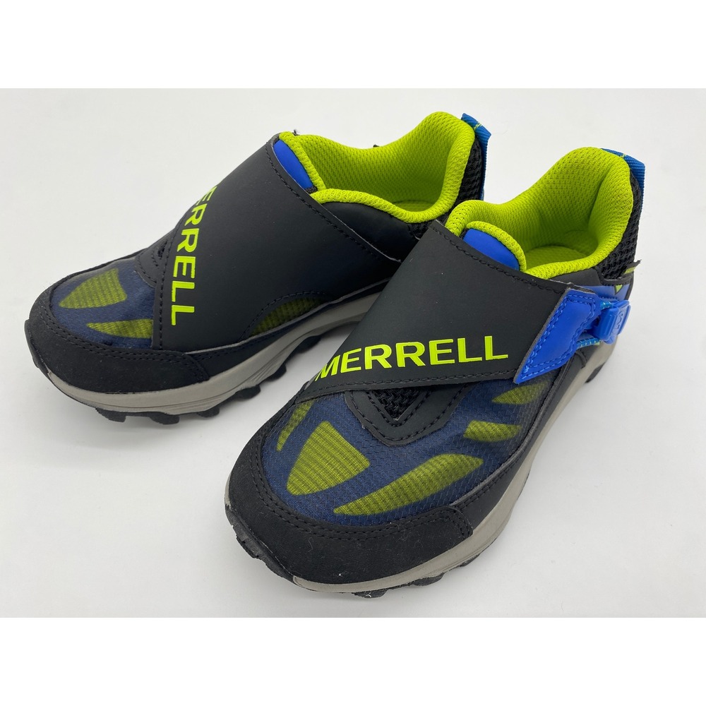 Merrell Kids Nova 3 Waterproof Hiking Sneakers Black Blue Lime MK267174 Size 12M - Picture 7 of 7